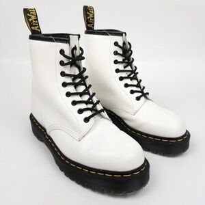 Dr. Martens 1460 Bex Lug Sole Combat Platform Boots 90s Grunge Y2k Neopunk White